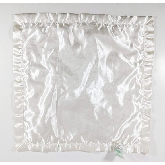 Bearington Baby Collection Ivory/Cream Swirl Satin Security Blanket/Lovey - Picture 2 of 4